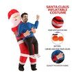 Inflatable Christmas Santa Claus Costume Blow Up Suit for Christmas Party Fits All Sizes