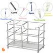 304 Stainless Steel Bathroom Toothbrush Holder Toothpaste Holder Stand Bathroom Accessories Organizer (Silver,Small)