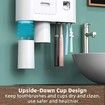 Bathroom Toothbrush Holder Wall Mounted Automatic Toothpaste Dispenser - Electric Toothbrush Holder with Toothpaste Squeezer,Magnetic Cup,Storage Drawer and 4 Toothbrush Organizer Slots(Black,2 cups)