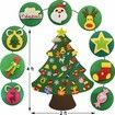 DIY Felt Christmas Tree Wall Hanging Xmas Tree with 36pcs Ornaments 3m 50 LEDs String Lights Christmas Decoration 98x69cm