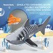 RC Shark Waterproof Electric Remote Control Sharks Robots Automatic On Water Funny Toys Col.Black