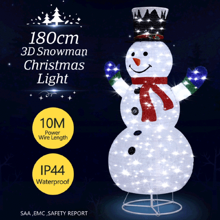 180CM 3D Christmas Snowman Light Christmas LED Light Xmas Light Decorations