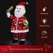 180CM 3D Christmas Santa Claus Light Christmas LED Light Decorations Indoor Outdoor