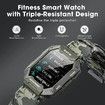 Military Smart Watches for Men,1.71Inch Smartwatch for Android and iPhone,Fitness Tracker with Blood Pressure,Heart Rate,Blood Oxygen Monitor,Tactical Watch (Green)