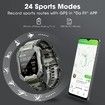 Military Smart Watches for Men,1.71Inch Smartwatch for Android and iPhone,Fitness Tracker with Blood Pressure,Heart Rate,Blood Oxygen Monitor,Tactical Watch (Green)