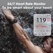 Smart Watches for Men,1.71Inch Smartwatch for Android and iPhone,5ATM Fitness Tracker with Blood Pressure,Heart Rate,Blood Oxygen Monitor,Tactical Watch (Black)
