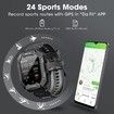 Smart Watches for Men,1.71Inch Smartwatch for Android and iPhone,5ATM Fitness Tracker with Blood Pressure,Heart Rate,Blood Oxygen Monitor,Tactical Watch (Black)