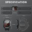 Smart Watches for Men,1.71Inch Smartwatch for Android and iPhone,5ATM Fitness Tracker with Blood Pressure,Heart Rate,Blood Oxygen Monitor,Tactical Watch (Black)