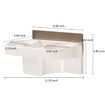 Adhesive Hair Dryer Holder, Wall Mounted No Drilling Plastic Bathroom Blow Drier Storage