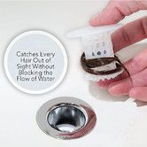 Revolutionary Tub Drain Protector Hair Catcher,Strainer, Snare, White 2pcs