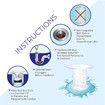 Revolutionary Tub Drain Protector Hair Catcher,Strainer, Snare, White 2pcs