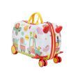 BoPeep Kids Ride On Suitcase Children Travel Luggage Carry Bag Trolley Zoo