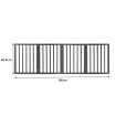 Wooden Pet Gate Dog Fence Retractable Barrier Portable Door 4 Panel Grey
