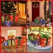 Lighted Christmas Gift Set of 3 Christmas Lighted Decorations Yard Home Small / Medium / Large
