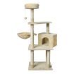 PaWz Cat Tree Toy Scratching Post Scratcher Tower Condo Wooden House Cream 130cm