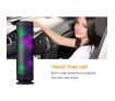 Portable stereo speaker with LED lighting
