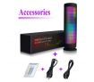 Portable stereo speaker with LED lighting