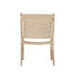 Levede Foldable Single Deck Chair Solid Ash Wood Kraft Rope Paper Woven Seat