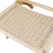 Levede Foldable Single Deck Chair Solid Ash Wood Kraft Rope Paper Woven Seat
