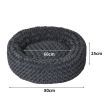 PaWz Calming Dog Bed Warm Soft Plush Pet Cat Cave Washable Portable Dark Grey L