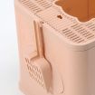 PaWz Foldable Cat Litter Box Tray Enclosed Kitty Toilet Hood Hair Grooming Pink