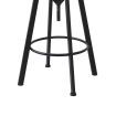 Levede Industrial Adjustable Swivel Bar Stools With Back Wood Counter Chairs x1