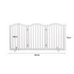 PaWz Wooden Pet Gate Dog Fence Safety Stair Barrier Security Door 3 Panels White