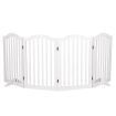 PaWz Wooden Pet Gate Dog Fence Safety Stair Barrier Security Door 4 Panels White