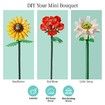 Sunflowers Building Block Sets for Women Artificial Flowers Creative Toys Kits Birthday Christmas Home 547 PCS(Not Compatible with Legos Set )