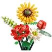 Sunflowers Building Block Sets for Women Artificial Flowers Creative Toys Kits Birthday Christmas Home 547 PCS(Not Compatible with Legos Set )