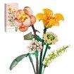 Flower Bouquet Building Sets, Artificial Flowers, DIY Unique Decoration Home, 456 Pieces Botanical Collection (Not Compatible with Legos Set )