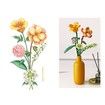 Flower Bouquet Building Sets, Artificial Flowers, DIY Unique Decoration Home, 456 Pieces Botanical Collection (Not Compatible with Legos Set )