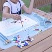 Silicone Craft Mat for Resin Casting 40*60cm Non Stick Silicone Sheet with Cleaning Cut for Oil Painting, Art, Clay and Play(pink)