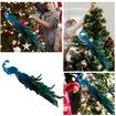 Christmas Tree Ornaments Gorgeous And Delicate Glittered Bird Faux Peacock Decoration