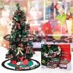 Electric Christmas Train Set Around the Tree Santa Claus Express Train for Christmas Tree Decoration