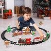 Electric Christmas Train Set Around the Tree Santa Claus Express Train for Christmas Tree Decoration