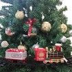 Electric Christmas Train Set Around the Tree Santa Claus Express Train for Christmas Tree Decoration