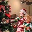 Electric Christmas Train Set Around the Tree Santa Claus Express Train for Christmas Tree Decoration