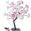 Table Flower Tree Rose Lamp Fairy Bonsai Tree Desk Light for Women (White)