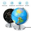 Educational Globe Illuminated World Stand LED Night Light Earth Map 23cm Constellation View 2in1 Interactive Geographic Learning Toy Discovery Tool Home Decor Gift