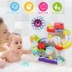 62 PCS Slide Bath fun Toys for 3+ Years Waterfall Shower Tracks Bathtub Toys Gift for Girls Boys