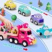 5 in 1 Transport Toy Trucks for 1 2 3 4 Year Old Girls