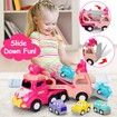 5 in 1 Transport Toy Trucks for 1 2 3 4 Year Old Girls