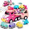 5 in 1 Transport Toy Trucks for 1 2 3 4 Year Old Girls