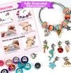 Charm Bracelet Making Kit Gionlion 150 Pcs Jewelry Beads Charm Pendants Snake Chains Unicorn Gifts for Teen Girls Ages 5+