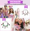 Charm Bracelet Making Kit Gionlion 150 Pcs Jewelry Beads Charm Pendants Snake Chains Unicorn Gifts for Teen Girls Ages 5+