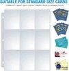 Trading Card Binder - Fits 400 Cards with 50 Removable Sleeves, 3-Ring Card Collector Album Holder for Most Standard Size Cards (Classic Style for 400 Cards)