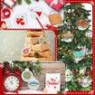 Acrylic Blanks Ornaments Clear Hexagon Acrylic Christmas Blank Ornament Bulk DIY Ornament Blanks Kit Acrylic Discs for Painting Vinyl DIY Christmas Ornament Family Kids Crafts (30 Pieces)