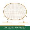 1.8M Wedding Party Backdrop Stand Arch Mesh Gold Round Hoop Decoration Circle Metal Frame Photo Balloon Flower Display