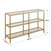 3 Tier Console Table Hallway Sofa Entryway Entrance Display Stand Plant Shelf Living Room Bedroom Furniture Tempered Glass Top